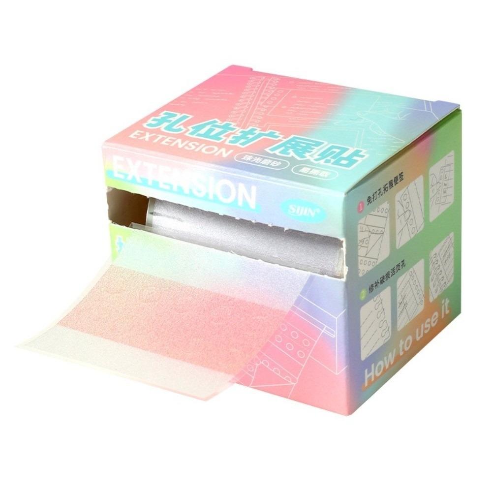 116 Sheets PET Hole Reinforcement Stickers Pull Out 1-Hole Loose-leaf Page Reinforcement Labels Pearlescent