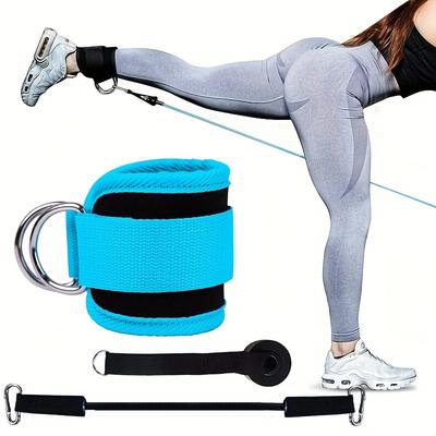 Equipamento de Treinamento de Força para Pernas de Taekwondo com Tira no Tornozelo, Suporte de Peso, Laço para Tornozelo e Fivela para Proteção Esportiva