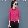 Korean Style 2024 Women's Long Sleeve Striped Shirt - Spring/Autumn Fashion