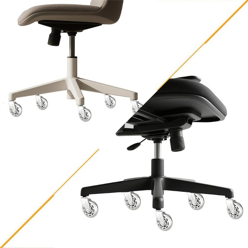 Set of 4 Universal 3 transparents Casters for Office Chairs Easy Installation Tool Protects Wood and Tiles