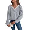 Spring and Autumn Women's Blouse Fashion Solid Color Comfortable Casual Sweatshirt Long Sleeve Top