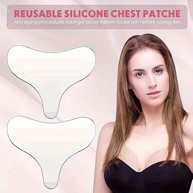 1/2pc Anti-Ageing T Anti Wrinkle Chest Pad Reusable Silicone Transparent Brust Lifting Patch Wrinkles Remover Skin Care Tools