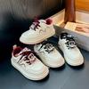 2025 Spring and Autumn New Children's Casual Sports Shoes Boys and Girls Fashion Board Shoes Medium and Older Children's Versatile White Single Shoes