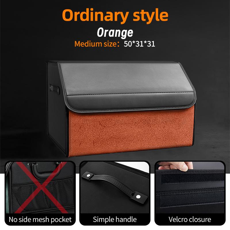 Auto Wildleder Kofferraum Organizer Große Kapazität Leder Faltbare Aufbewahrungsbox Tragbar Multifunktional Werkzeug Organizer Auto Zubehör