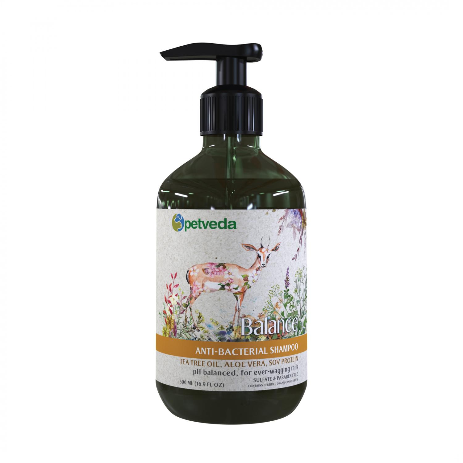 

Антибактериальный шампунь для кошек и собак (500 мл), Anti-Bacterial Shampoo, Petveda