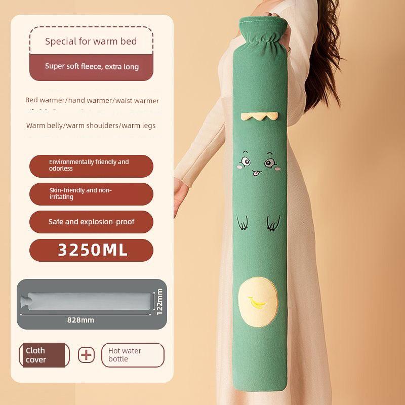 German Precision-Made Hot Water Bottle, 2026 New Model, Winter-Specific for Bedding, Thickened Explosion-Proof Long Plush Warm Water Bag