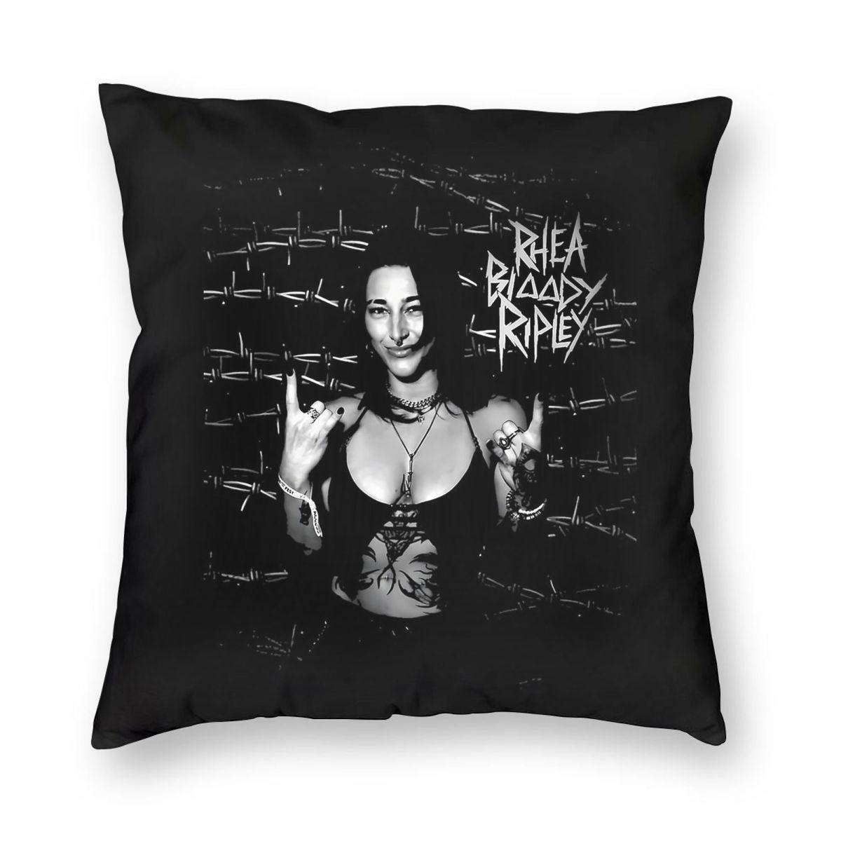 Rhea Ripley Bloody Square Pillowcase Polyester Linen Velvet Pattern Zip Decor Car Cushion Case Peach skin 18*18(CM)-1Pcs