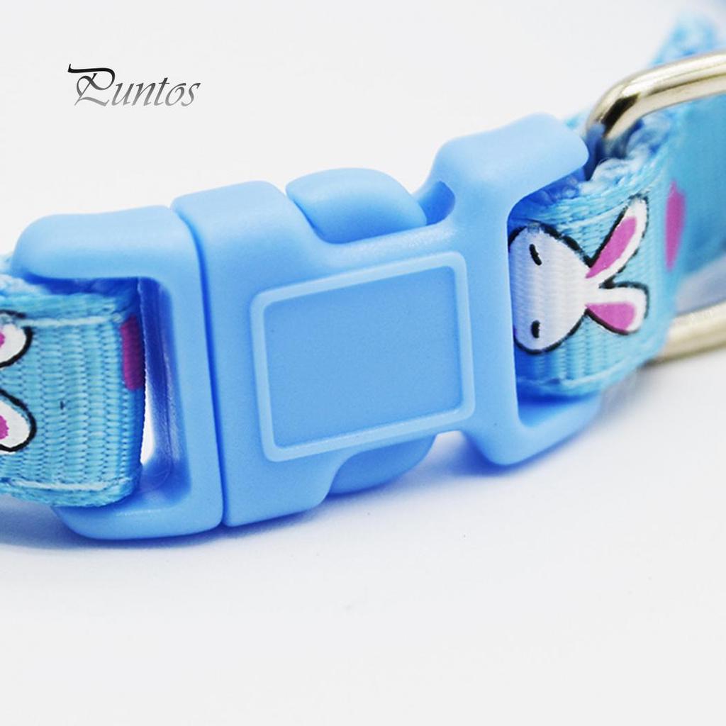 Cartoon-Kaninchen-bedruckte Welpenhalsband-Halskette mit Schnellverschluss-Schnalle