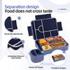 Bento Box 1330 ml Leakproof Lunch Box for Children Adults with 7 Compartments for School Travel Food Container Microwave Safe