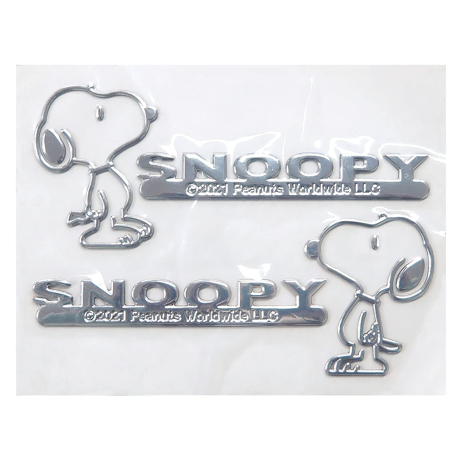 

Meiho Snoopy Door Mirror Emblem Sticker SN197 W120 x D1 x H89mm серебряный
