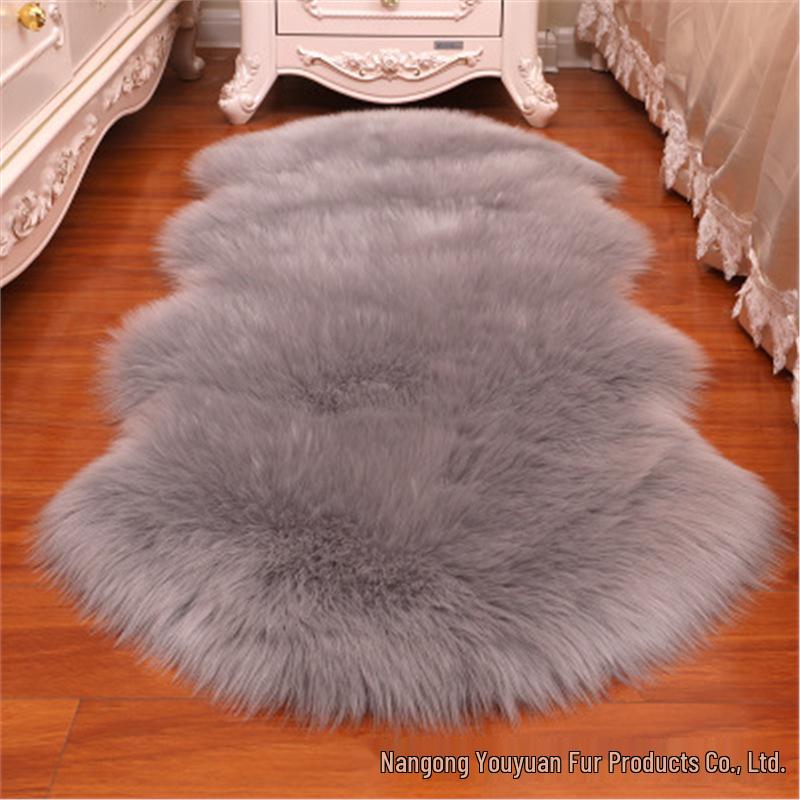 European-Style Faux Wool Plush Rug: Living Room, Sofa, Bay Window, Bedside, Coffee Table, Long-Pile Decor