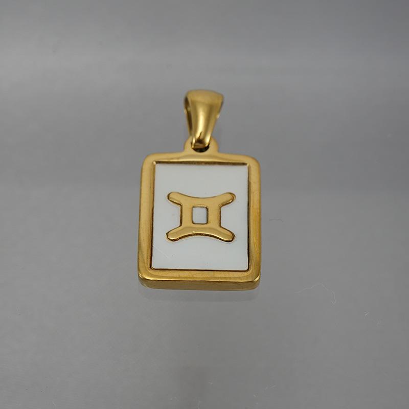 2026 Simple 12 Constellation Necklace Women's 18K Versatile Shell Constellation Pendant Jewelry Women