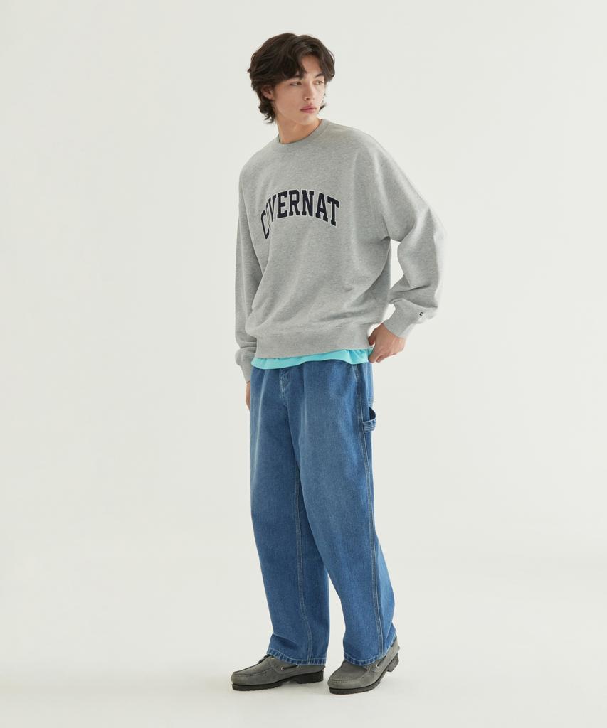 COVERNAT Arch Logo Sweatshirt Melange Gray