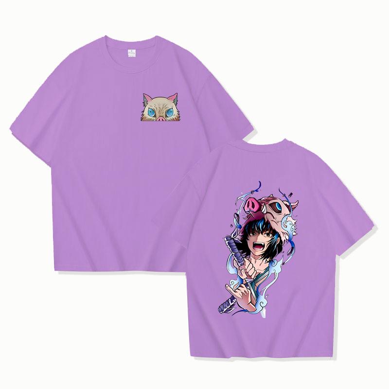 Hot Hashibira Inosuke Print Short Sleeve T Shirts Women Men Casual Shirts Summer Cool Crew Neck T-shirts Anime Shirts
