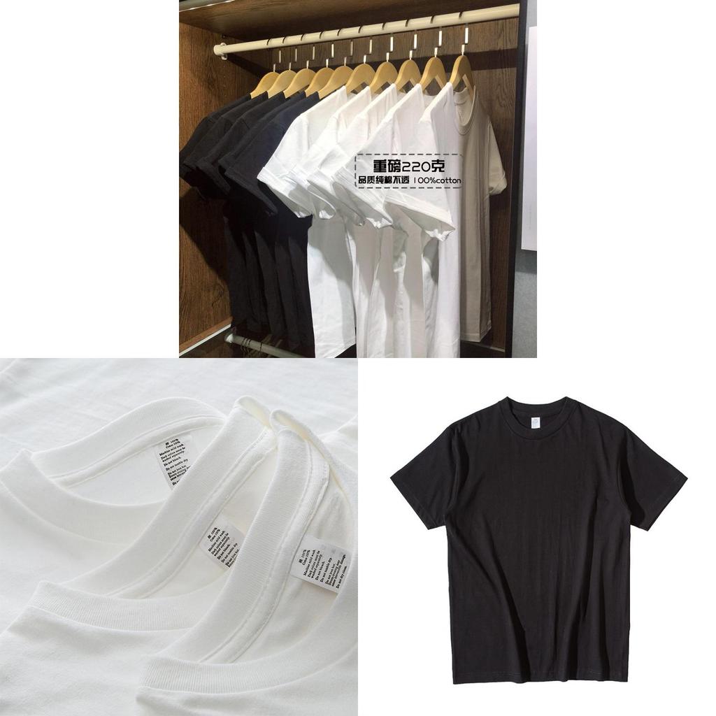 Tshirt With Round Neck Short Sleeve Cotton Thick Fabric For Men And Women