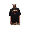 Jordan American Retro Logo Cartoon Print Crew Neck Oversized Short Sleeve T-Shirt With Drop Shoulder Men Tops Black FJ7685-010