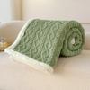 Winter Blanket with Double-sided Tafu Velvet and Extra Thick Multifunctional Light Luxury Office Nap Jacquard Cover Blanket