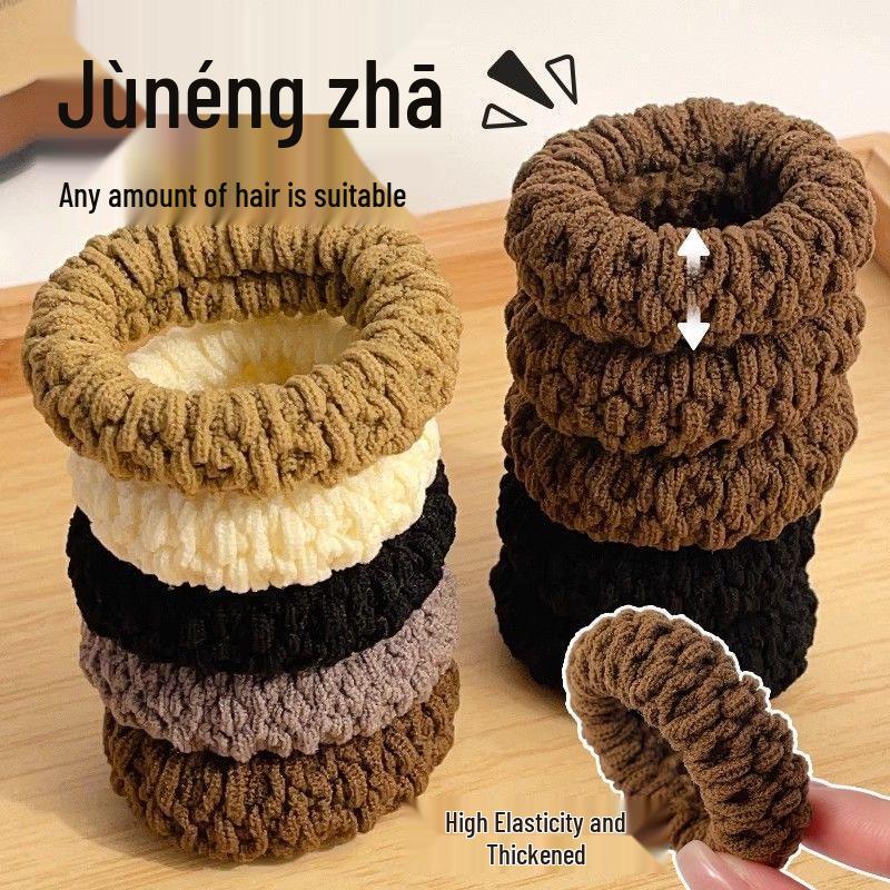 Thick & Wide High Elastic Hair Ties & Headbands - Durable for High Ponytails