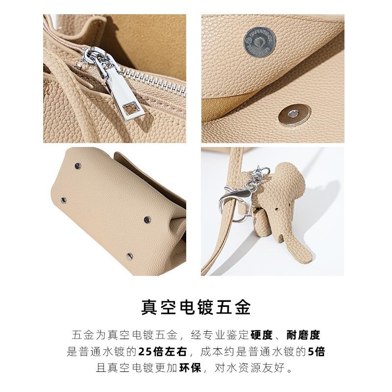 Leather women's bag, high-end sense, versatile and exquisite first-layer cowhide messenger bag