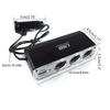 Universal Compact Auto Chargers Splitter Power Distribution Hub with USB Charging Port 3 Way Cigarettes Lighter Splitter