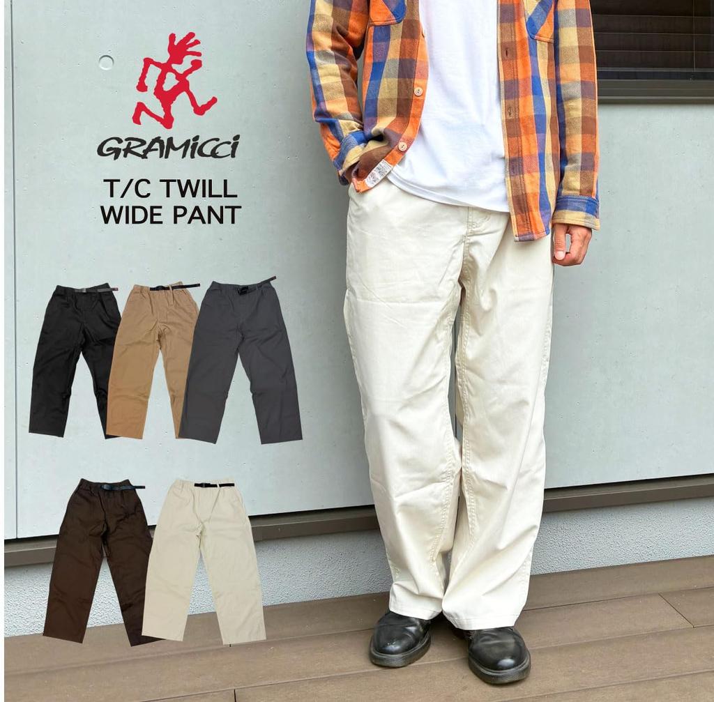 Gramicci T/C TWILL WIDE PANT, Herren, Japanische Limited Edition, GMP5-FJP004 (S, CHINO)