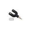 2 em 1 para Jack Fêmea 3,5mm Macho Microfone Áudio Divisor Conversor Adaptador