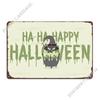 Happy Halloween Metal Signs Mural Wall Decor Club Cinema Tin Sign Poster