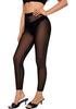 Sexy Netz-Leggings in Unifarben, Neun-Punkte, Transparent, für Schlankere Taille und Beine