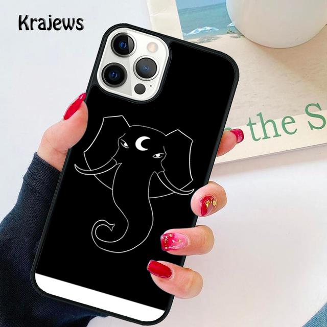 Baby Elephant Moon Soft Phone Case For iPhone 17 Air 16 15 Max Plus 11 12 13 Pro Max Phone Cover coque Fundas