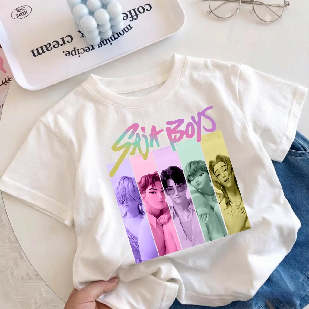 2026 hotselling boy witch hunter group cartoon print new shortsleeved summer casual comfortable childrens clothing