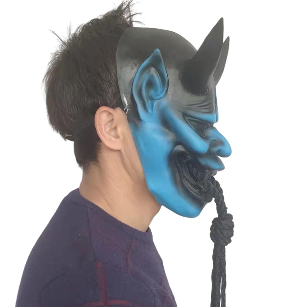Japanese Cosplay Latex Face Cover Anime Horror Soft Face Cover Halloween Ghost Demon Face Cover