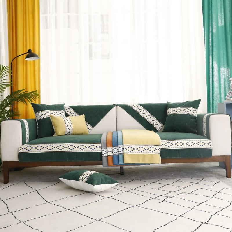 Nuovo Cuscino per Divano Quattro Stagioni Universale Cuscino per Divano Tessuto Ciniglia Cuscino per Divano Cinese Cuscino Antiscivolo