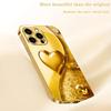 Minimally designed love plated glass phone case suitable for iPhone 17, 16, 15, 14, 13, 12, 11Pro/Max/Plus shockproof back cover