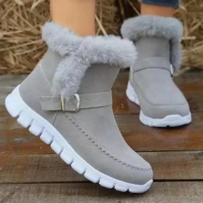 Women Platform Shoes Faux Suede Zip Shoes Women Snow Boots Warm Fur Plush Winter Platform Ankle Boot Female Botas De Mujer