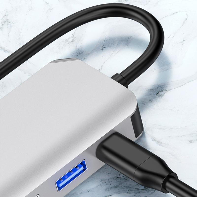 4-in-1 Display Port Hub TV Adapter Cable Expansion Dock Digital Wire Converter e/DVI/VGA Output