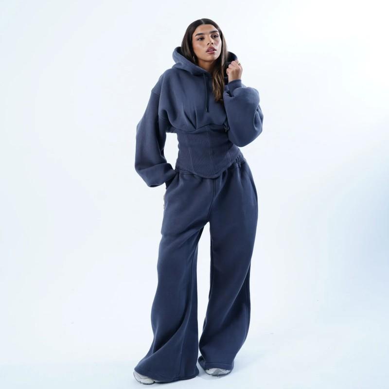 Womens Slim Fit Drawstring Hooded Top