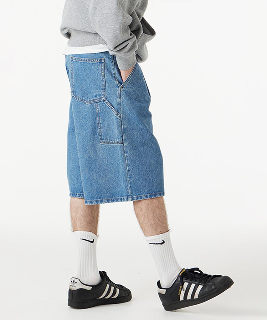 URBANAGE [2Pack] Bermuda Carpenter Denim Shorts (3 Colors)