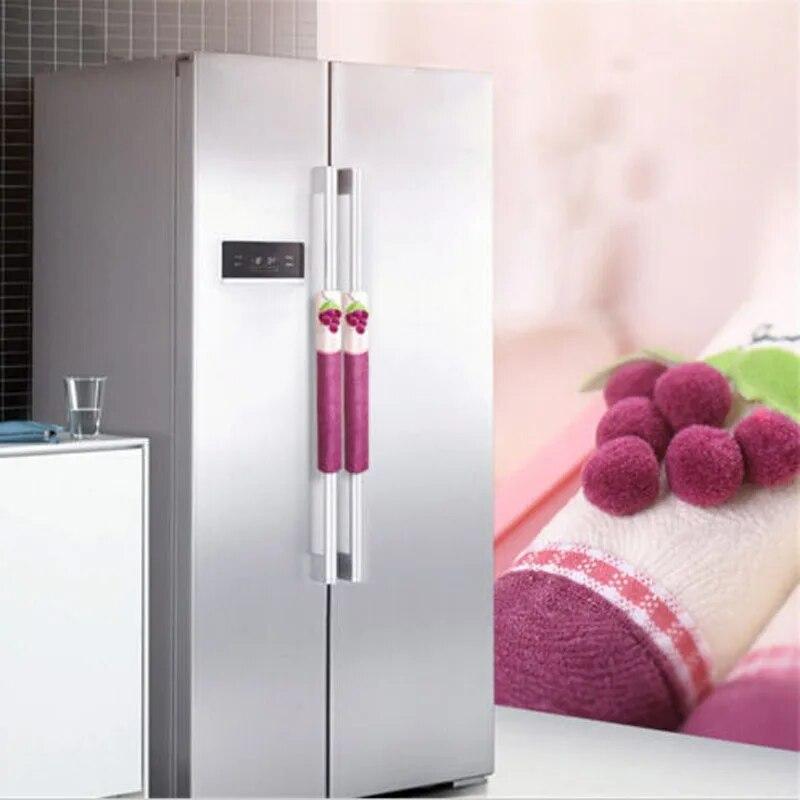 Soft Cloth Refrigerator Door Handle Anti-static Keep Handle Clean Kitchen Appliance Protector Handle Cover