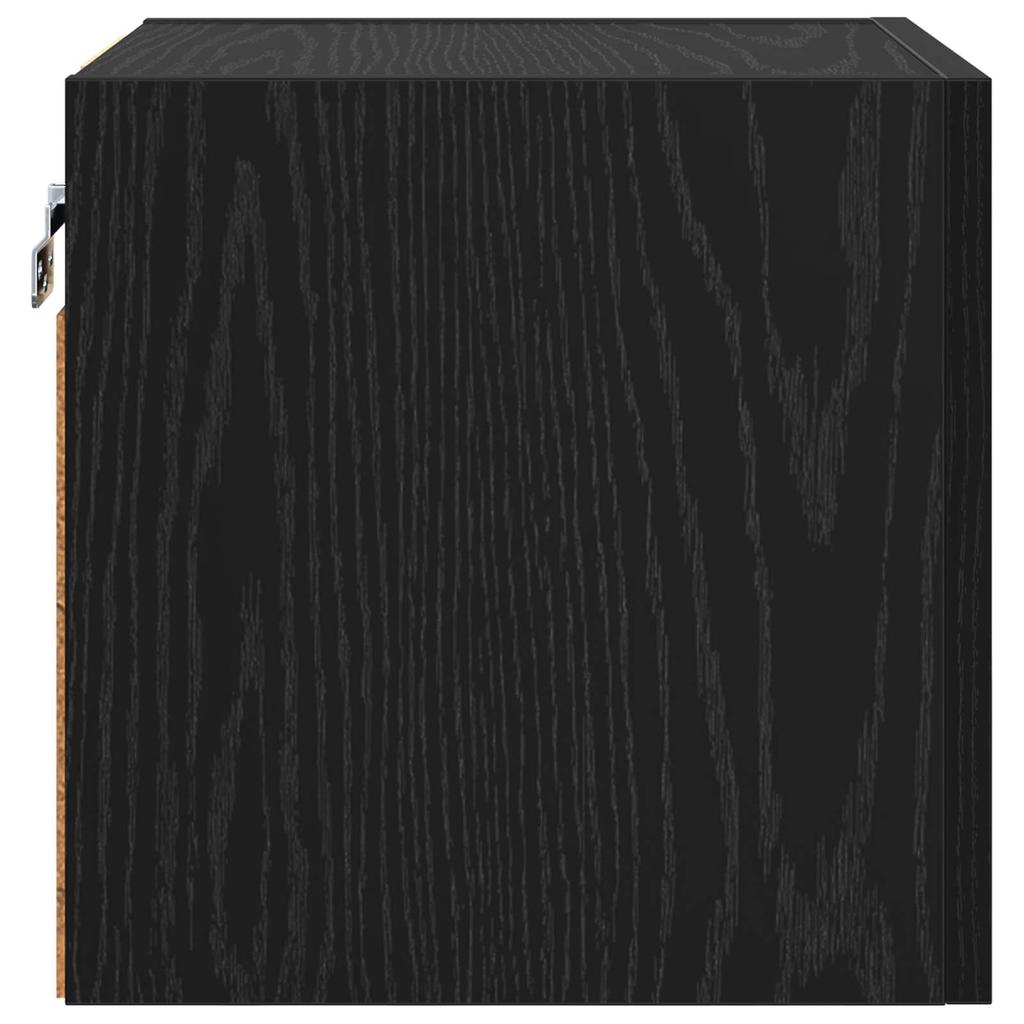 Wall Mounted TV Shelf 4 pcs Black Oak 30.5 x 30 x 30 cm