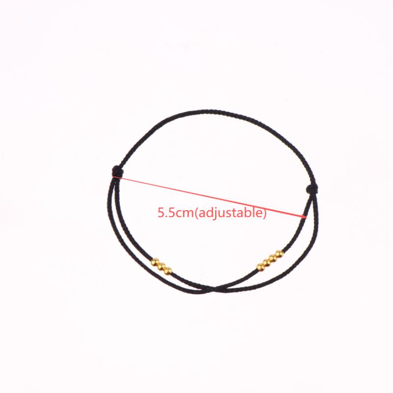 Handgefertigtes Perlenarmband Rotes Seil Verstellbar Transfer Glücksperlen Einfacher Stil Freundschaftsarmband Feiner Schmuck Geschenk