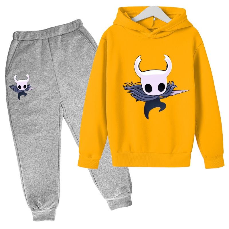 Gorąca gra Hollow Knight bluzy dla dzieci dziecięce Modne Nowe Popularne Osobowość Bluza z kapturem Anime Bluzy Harajuku zestawy bluz z kapturem dla chłopców
