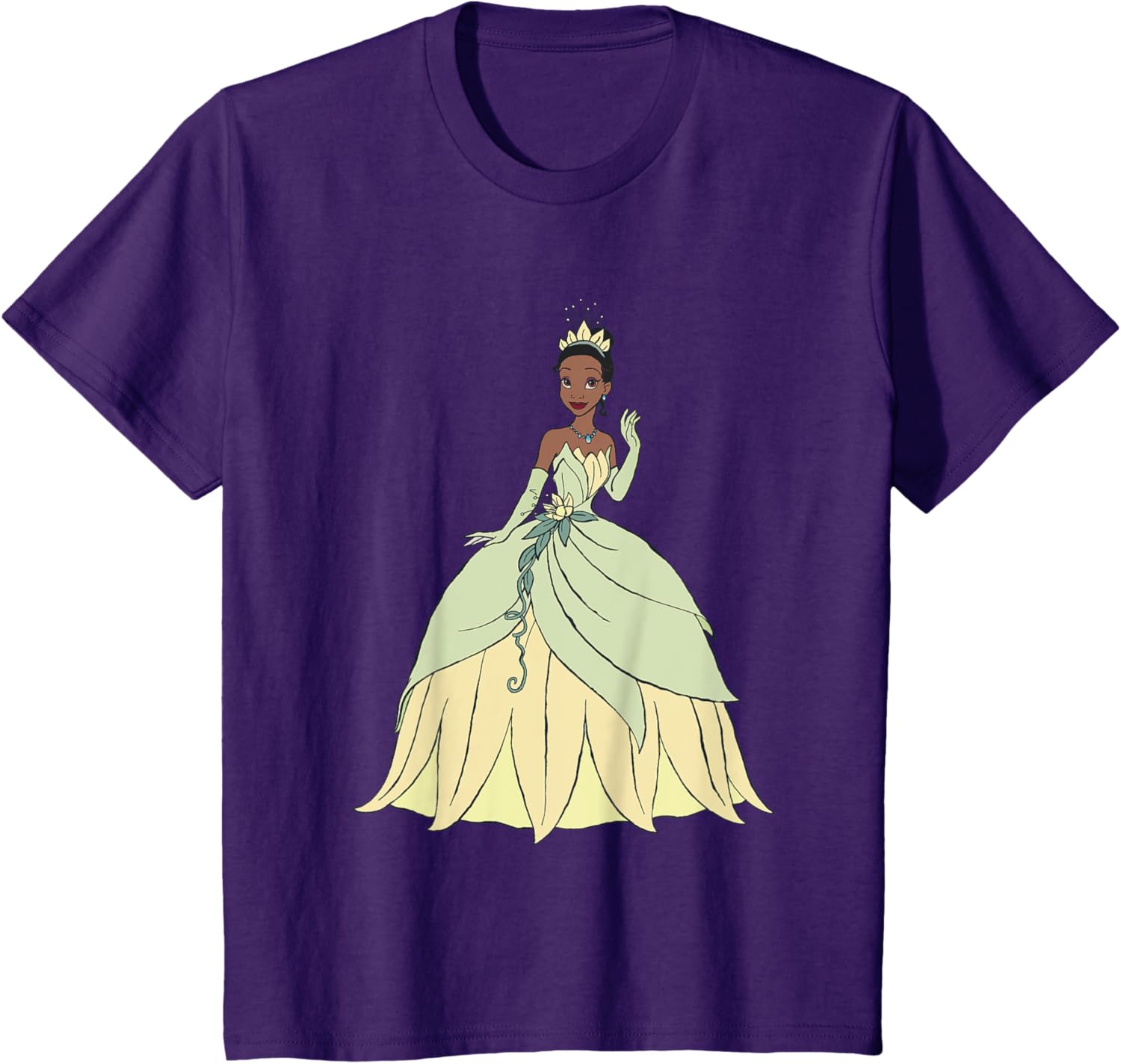 Hot Fashion Casual Disney The Princess and The Frog Tiana T-Shirt T-Shirt S-4XL Four Seasons XXXL фиолетовый