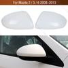 2PCS For Mazda 2 3 6 2008 2009 2010 2011 2012 2013 Exterior Rearview Side Mirror Cover Cap Lid House
