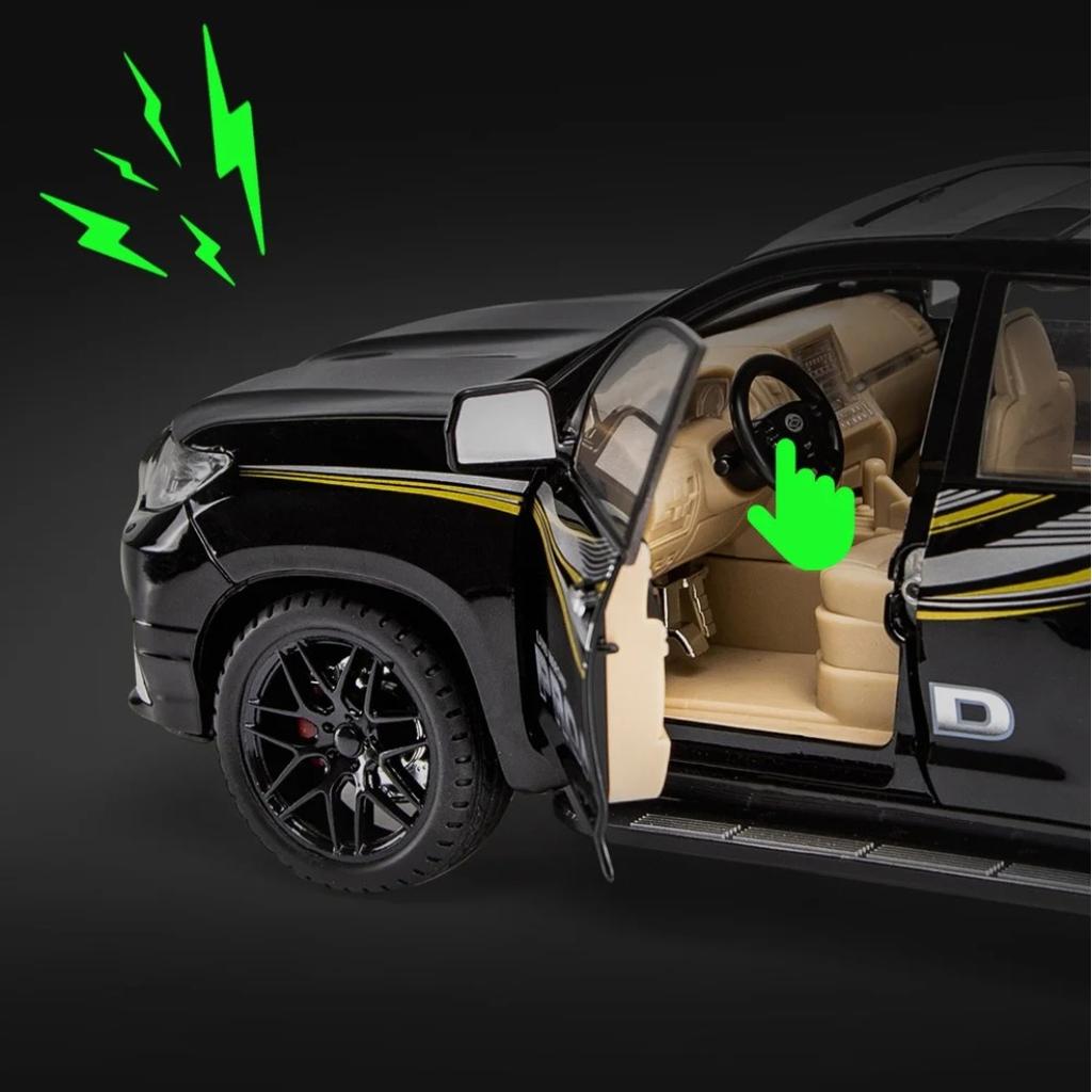 1/18 Scale Toyota PRADO Large Off Road SUV Vehicle Alloy Diecast Metal Car Model Boutique Collection Hobby Decoration Gift for Friend