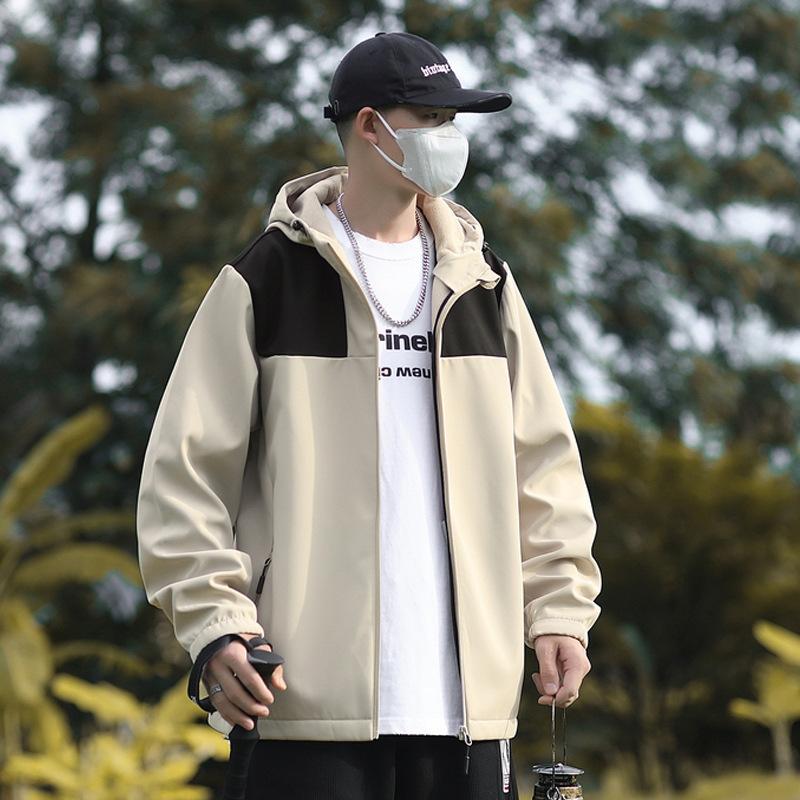 

Высококачественная куртка Soft Shell, мужская уличная модная куртка, водонепроницаемый и ветрозащитный флисовый термокостюм для походов, куртка с капюшоном 5XL хаки