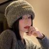 Korean Style Knitted Pullover Hat All-match Brimless Beanie Cap Soft Plush Woolen Hat  Gifts