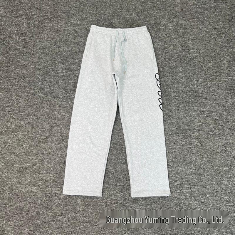 Unisex Floral Embroidery Trendy Cardigan Hoodie & Casual Pants Set