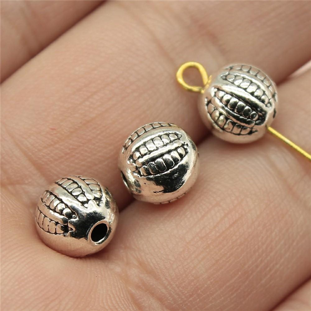 10pcs Spacers Beads Small Hole Beads For Jewelry Making Antique Silver Color DIY Crafts Making Findings Handmade Jewelry