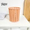Talos Imitation Rattan Pen Holder, Round Hollow Desk Organizer, Large Capacity Pencil Cup for Pens Pencils Makeup Brushes, Nordic Office Home Decor