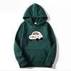Autumn Winter Japanese Harajuku Loose Fit Hooded Sweatshirt with Supercar Print